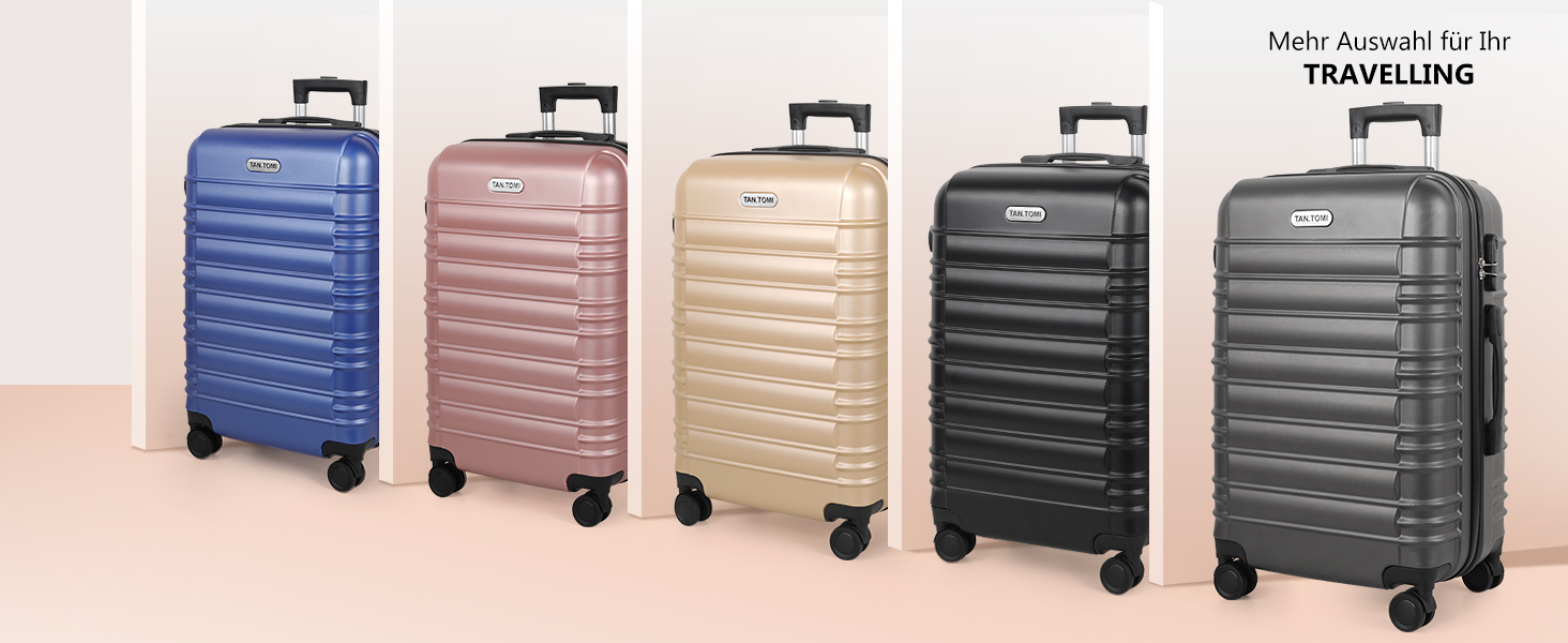 Великий валіз з ABS пластику на колесах, Trolley, валіз для подорожей з 4 колесами (360°), кодовий замок з 3 цифрами та телескопічний ручка з алюмінію (XL – 95л, Темно-сірий)