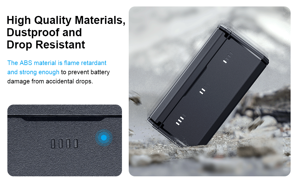 Зарядний пристрій для GoPro Hero 12/11/10/9 від Telesin: 3 слоти, 2 слоти TF-картки, портативний, з індикатором заряду