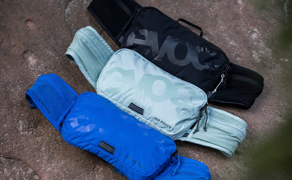 EVOC HIP Pouch - поясна сумочка/рюкзак, чорний, AIR PAD, регульована, з кількома відділеннями