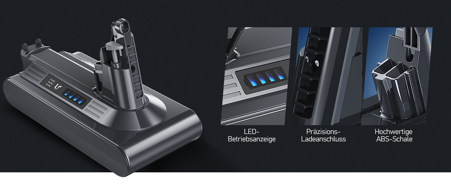 Акумулятор Keenstone 6.5Ah 25.2V для пилососів Dyson V10 Animal, Absolute, Motörhead, Fluffy, Total Clean, SV12