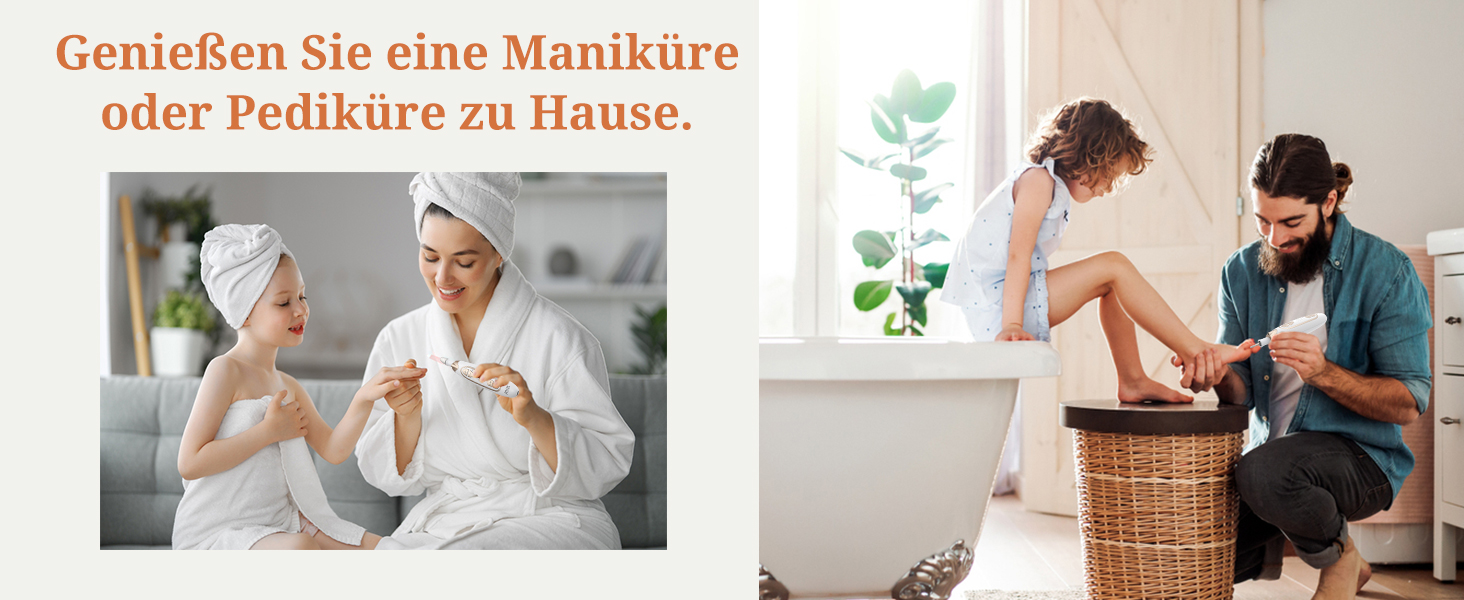 Електричний фрезер для ніг PELCAS з LCD дисплеєм: професійний набір для манікюру та педикюру, акумуляторний, для товстих нігтів та кутикули, біле золото