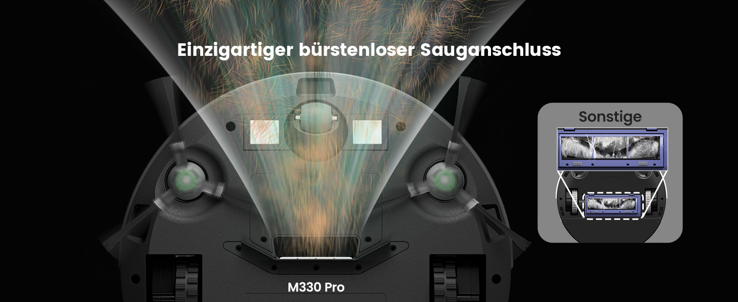 Робот-пилосос LEFANT M1 з функцією миття, 5500Pa, для твердих підлог та шерсті тварин, керування через додаток/Alexa, білий (M330 Pro)