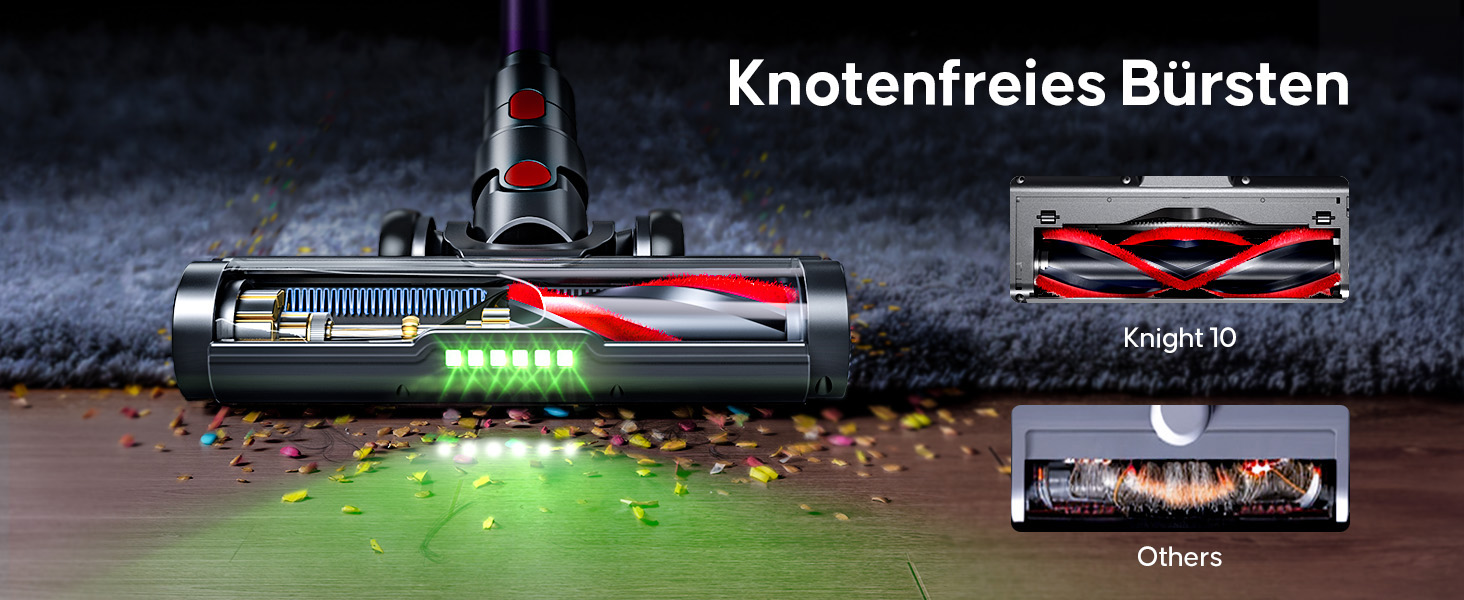 Бездротовий акумуляторний пилосос 600W, 50KPa, 65 хвилин роботи, з HD-дисплеєм, ароматерапією, контейнером 1,8L, світлодіодне освітлення, щітка для килимів, твердих поверхонь та шерсті тварин