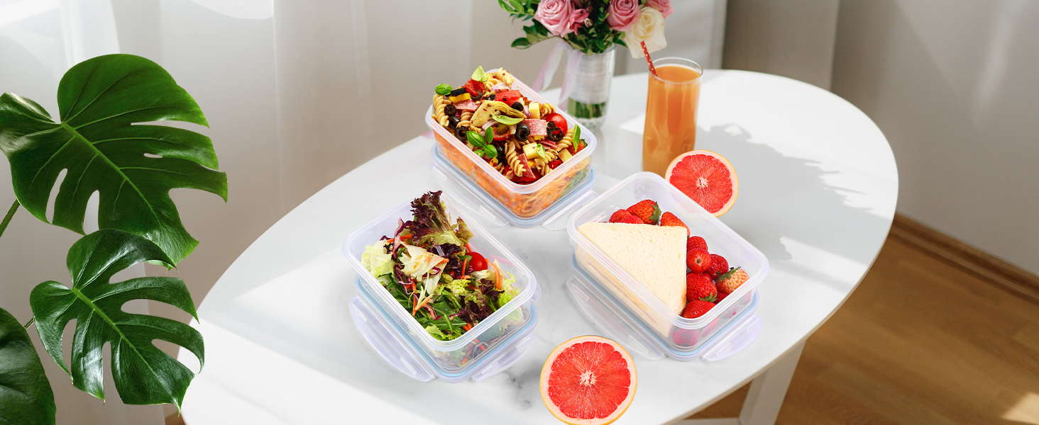 Набір контейнерів для зберігання YASHE з кришкою 38 шт. (19 контейнерів + 19 кришок), герметичні, BPA-Free, для кухні, з етикетками (SE-16PCS)