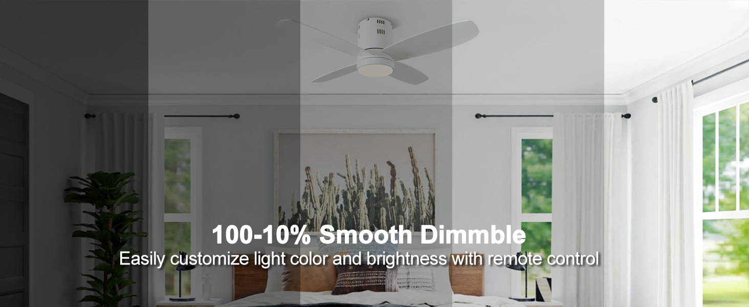 Стеляний вентилятор Ohniyou з підсвіткою та пультом дистанційного керування, 96,5 см (38 дюймів), з керуванням через додаток, тихий, регульований, для спальні, тераси, внутрішнього та зовнішнього використання, білий, сучасний