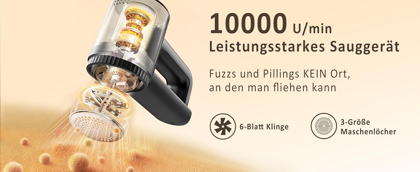 Машинка для видалення катишків 3000mAh: для одягу, меблів, диванів. 6 лез, USB-зарядка, LED-дисплей