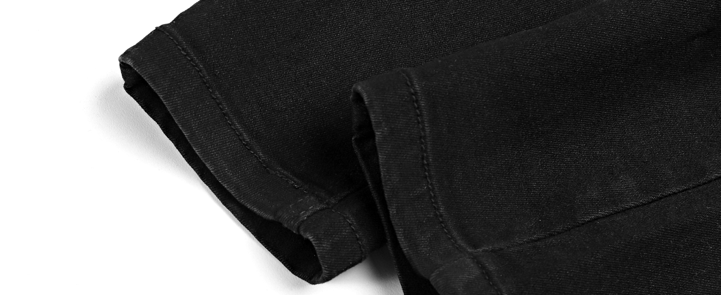 Чоловічі джинси GINGTTO Slim Stretch Skinny чорні 34W/32L