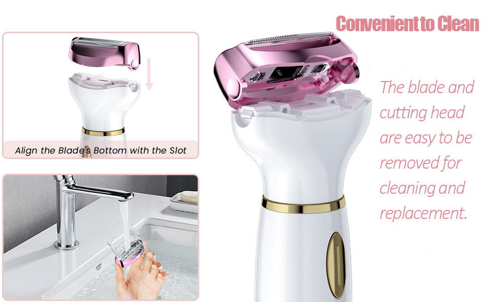 Електричний жіночий набір для гоління 4-в-1: гоління тіла, бікіні, ніг та обличчя, USB-зарядка