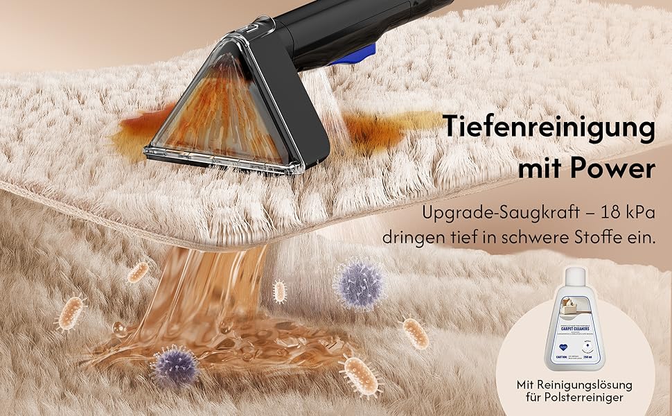 B Fluffy N6 Kit: Миючий пилосос 3-в-1 для м'яких меблів, килимів та диванів. Комплект з миючим засобом. Потужність 600W, 18kPa, 2.3L+1.2L резервуари.