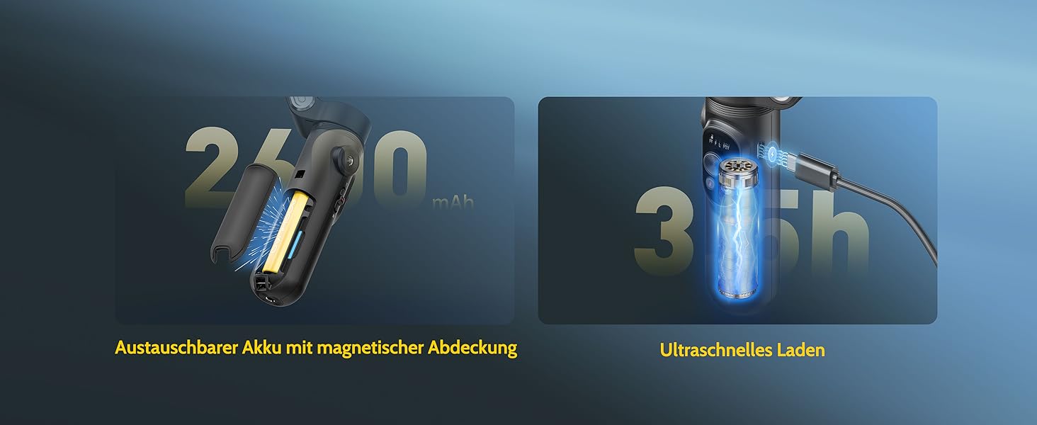 Стабілізатор для смартфона AOCHUAN 3-осьовий з функцією розпізнавання обличчя, вбудованим світлом та 1/4 дюйма різьбою. Підходить для iPhone 16/15 Pro, Android, TikTok-влогів. Чорний.