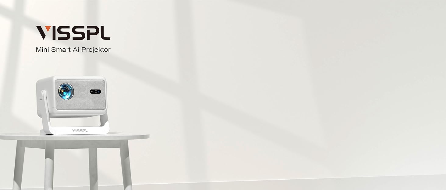 Портативний проєктор VISSPL A-800ANSI: Full HD 1080P, WiFi6, Bluetooth, Автофокус, Корекція трапеції 6D, Підтримка 4K, Netflix, для домашнього кінотеатру та відпочинку на природі