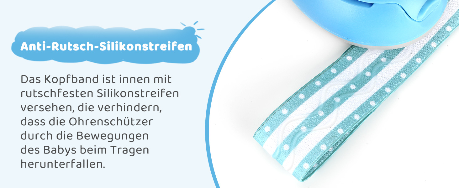 Навушники для захисту від шуму для малюків 0-2 роки, блакитні. Захист від шуму, ідеально для повсякденного використання та заходів
