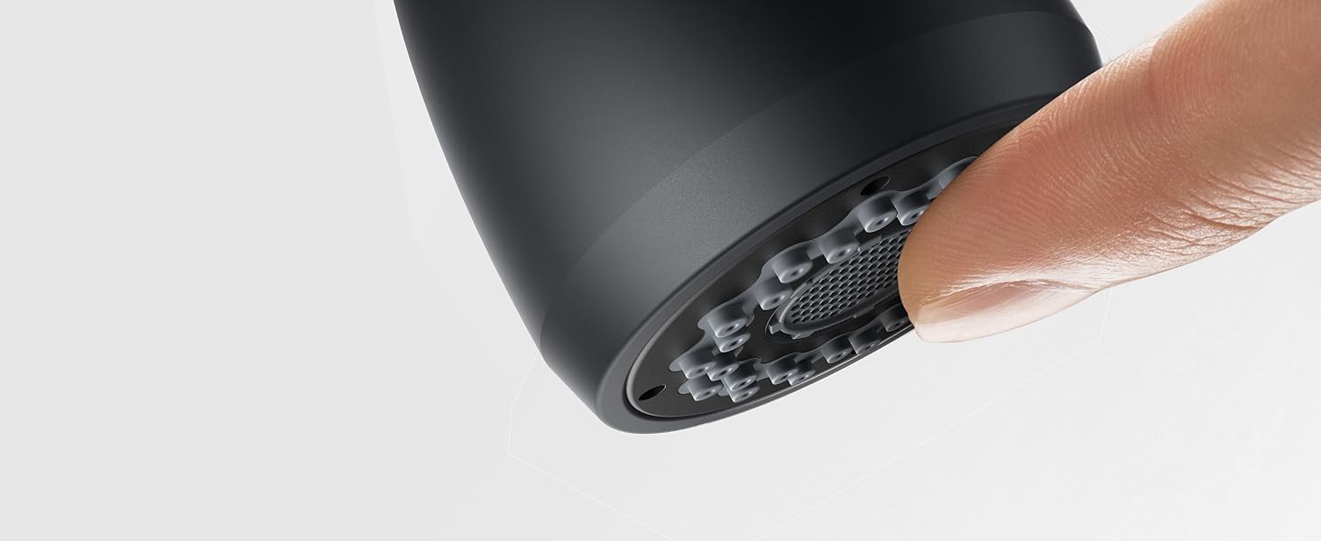 Кран кухонний FORIOUS з висувною лійкою, 360° обертання, 2 режими, матовий чорний