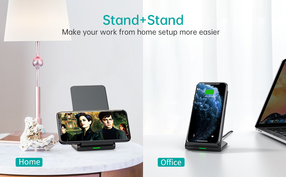 Бездротові зарядні станції BHHB 2 шт. 15W, сумісні з Samsung Galaxy, iPhone, Google