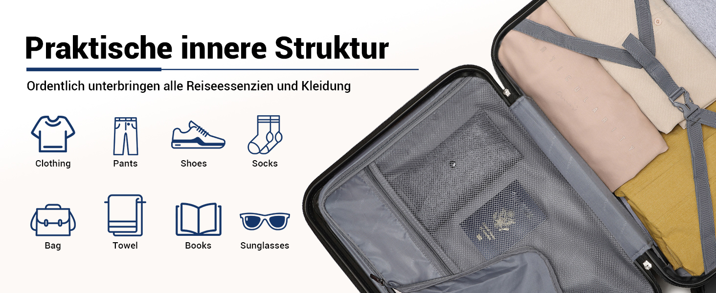 Чемодан ручної опішки British Traveller, середній, 64*43*26.5 см, з TSA-замком, ABS+PC, 24'+28' (Чорний)