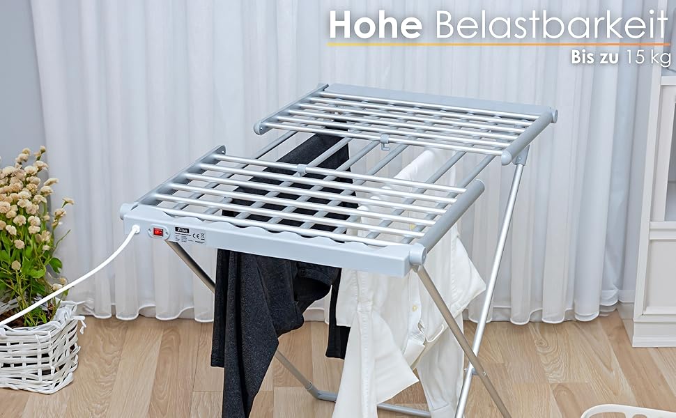 Електрична сушилка для білизни Zilan з підігрівом XXL, сушилка для одягу, стійка для сушіння, сушилка для білизни