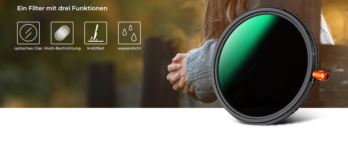 Фільтр K&F Concept 82mm 3-в-1: ND2-32, CPL, Black Mist (1/4) з багатошаровим покриттям Nano Xcel для відео та портретів