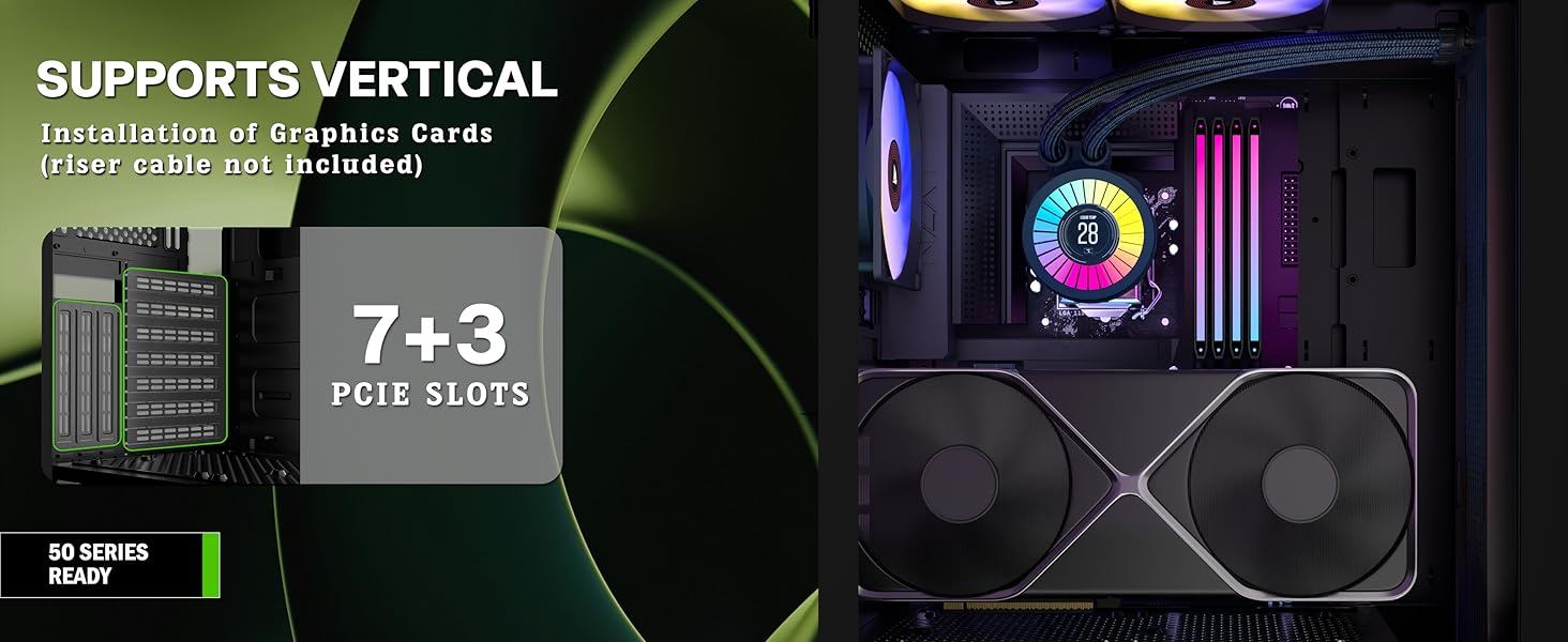 Корпус ПК KEDIERS H05: Ігрова Mid-Tower з 6 вентиляторами ARGB та скляною панеллю