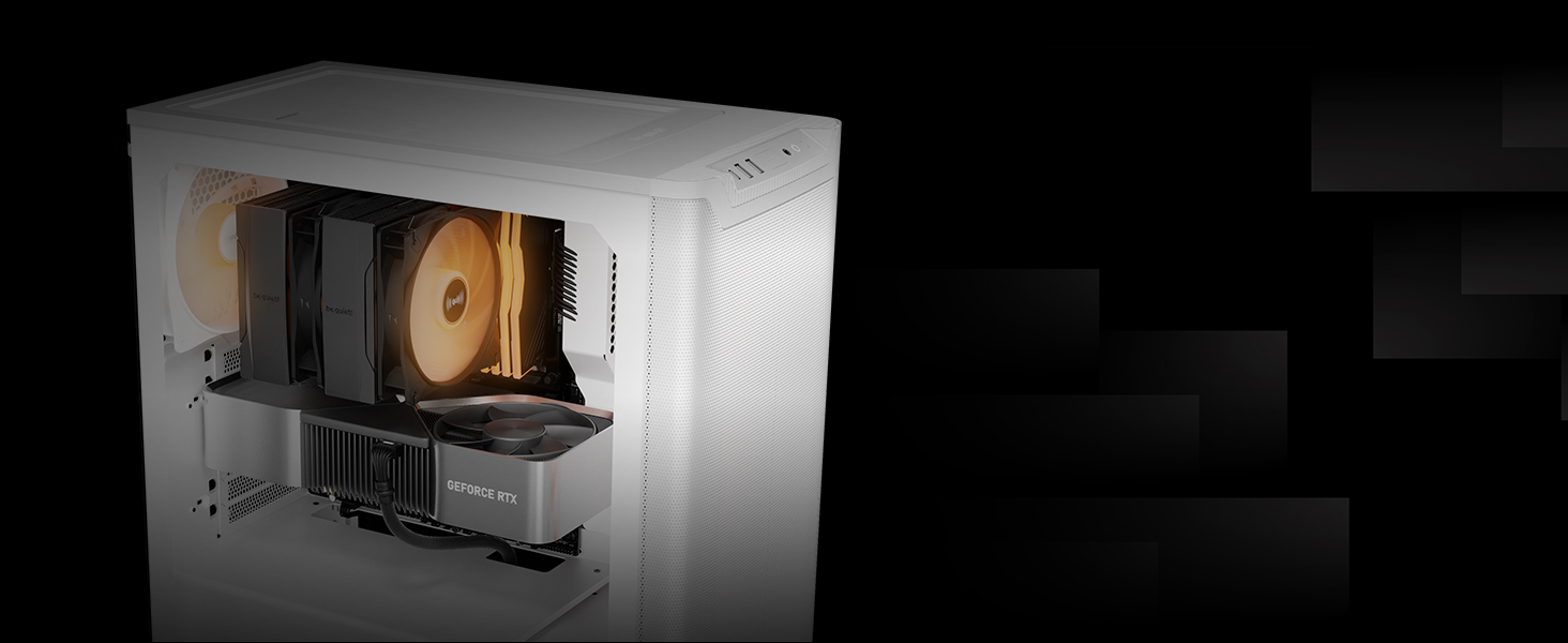 Корпус для ПК be quiet! Pure Base 501 LX (Білий) з 2 вентиляторами Pure Wings 3 140mm PWM, USB 3.2 Gen. 2 Type-C, підтримка вертикальної установки GPU