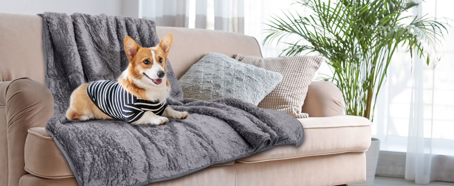М'яка флісова підстилка для собак і котів Nobleza, 160 x 120 см, сіра