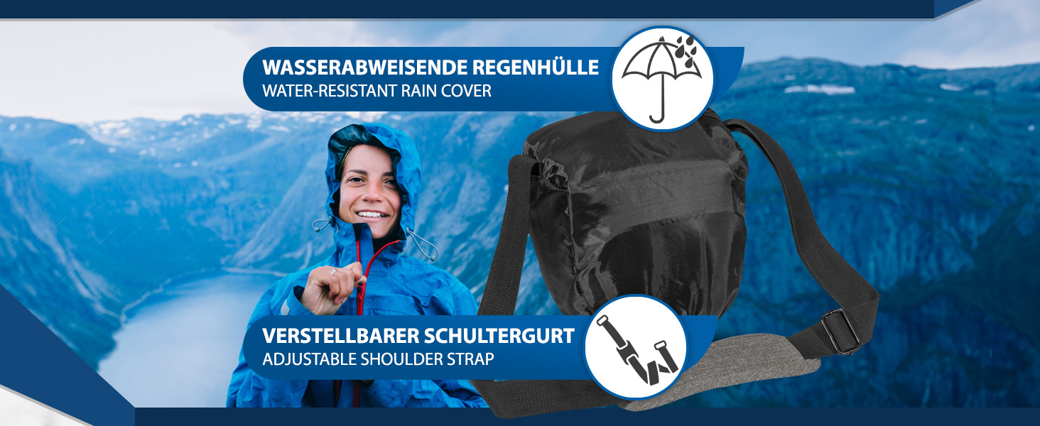 Сумка для камери Pedea: стильна модель для DSLR/SLR/System Camera з дощовиком, сіра