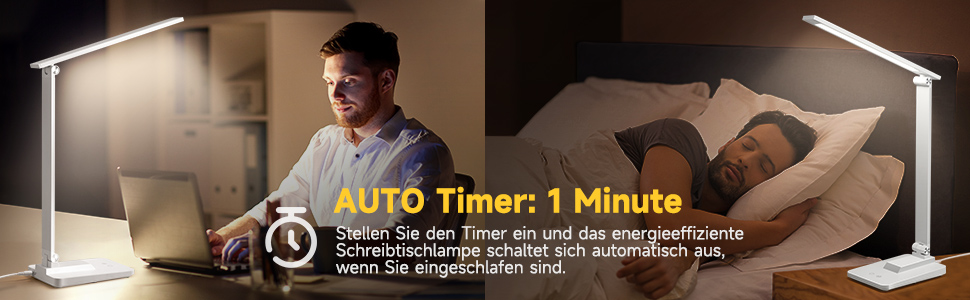 LED настільна лампа для письмового столу з 15 режимами денного світла, 1000LM, регульована яскравість, для дому та офісу