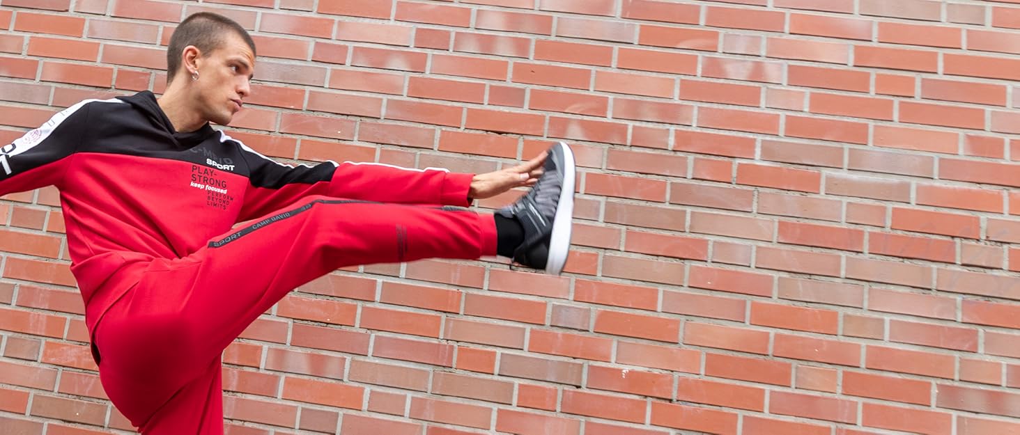 Чоловічий легкий худі Camp David з ефектом вигорання та малюнком, колір чорний, розмір XL