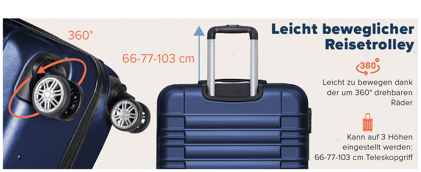 Набір валіз TRVLMORE 3 в 1: маленька, середня, велика, сірий колір. Валізи з твердим корпусом, 55x40x20 см (ручна поклажа).