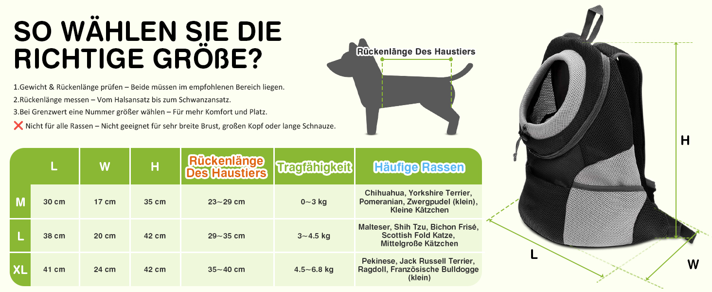 Рюкзак для собак та котів ALLSOPETS, переноска для маленьких тварин, рюкзак для велосипеда та мотоцикла, для піших прогулянок, кемпінгу та відпочинку на природі (чорний, M)