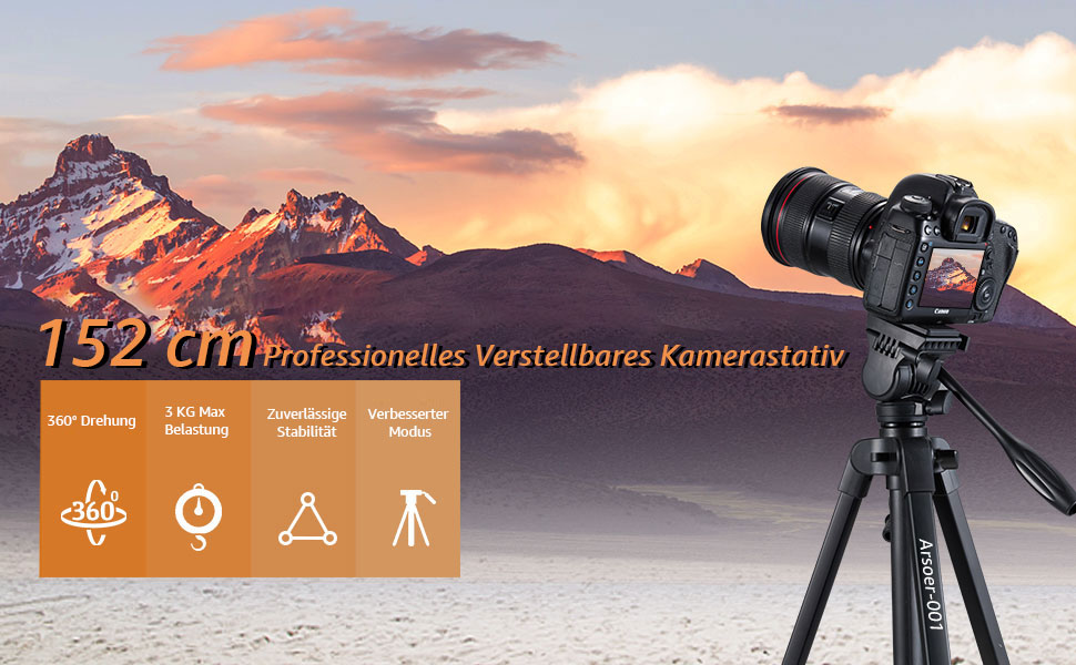 Штатив для камери 175см з Fluid-головкою: для Sony, Nikon, Canon, TikTok, Vlog (алюміній)