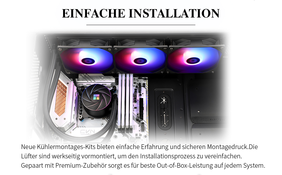 Thermalright AQUA ELITE 360 ARGB: Система водяного охолодження CPU з 3 вентиляторами 120mm, для AMD/Intel, 1550RPM