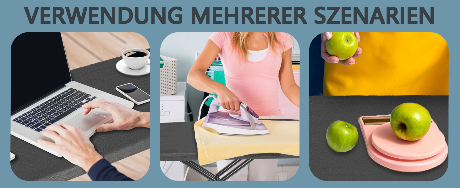 Відкидна прасувальна дошка з підставкою для праски, регульована по висоті, з неслизькими ніжками, компактна, чорна (122 x 38 см)