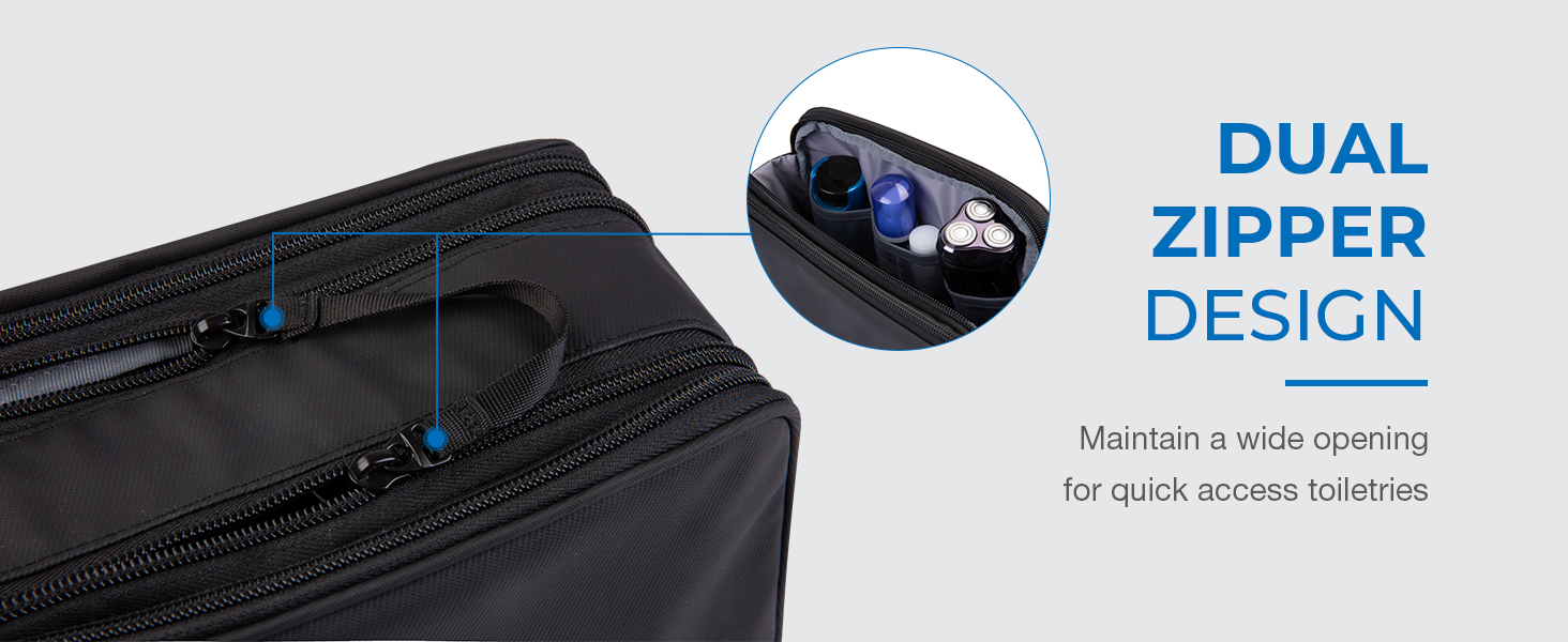 Чоловіча туалетна косметичка BAGSART для подорожей, 5L, темно-сіра (Basic, шкіряна фольга)