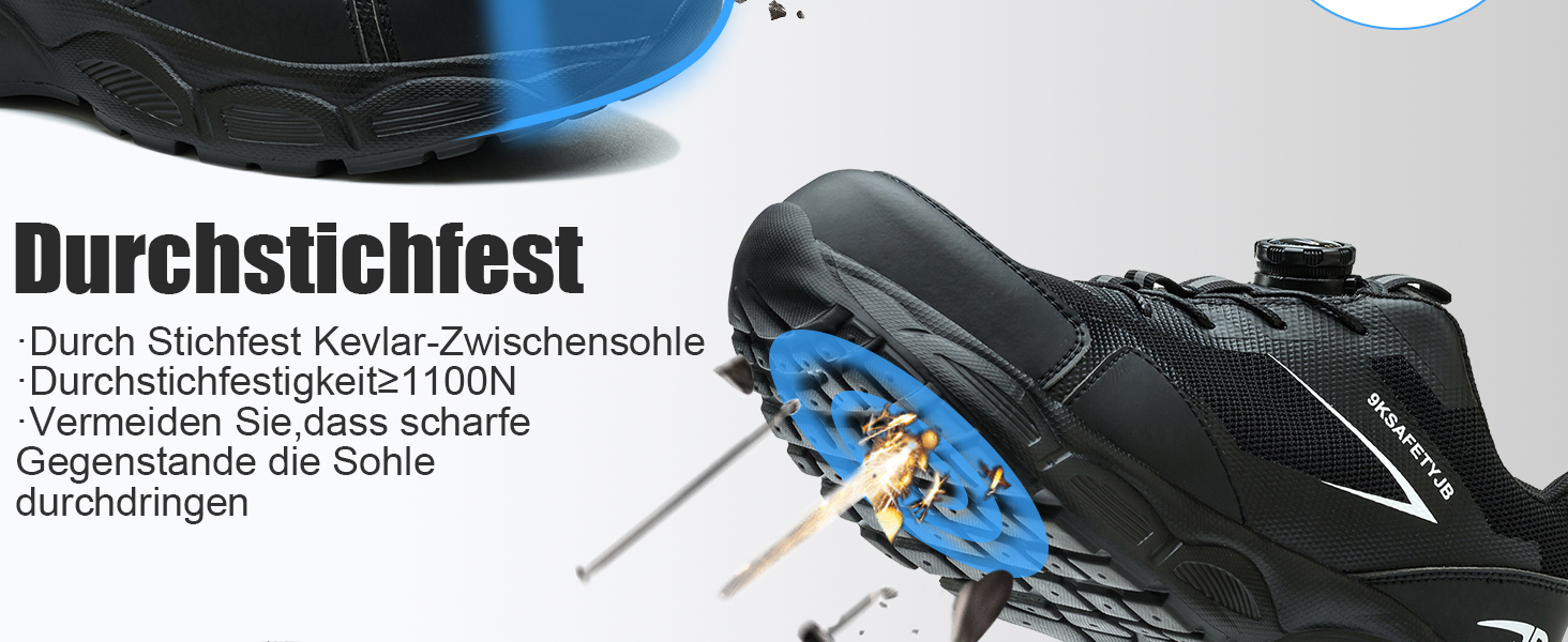 Черевики робочі чоловічі/жіночі легкі, з металевим носком, дихаючі, антиковзкі, чорні, 38-46 EU