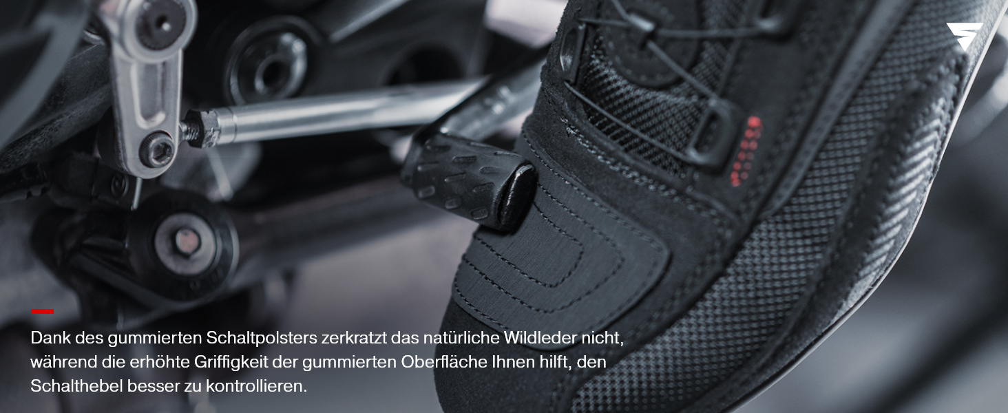 Мотоциклетні черевики SHIMA EXO для чоловіків з шкіри, застібка ATOP, захист, підошва з антиковзанням, підтримка щиколотки, чорні, 44 (43 EU)