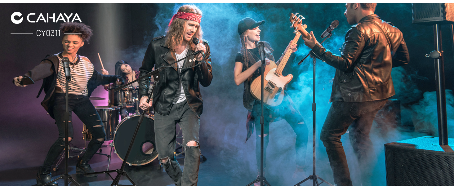 Підставка для мікрофона 2-в-1 з кабелями та сумкою, CY0311 – для вокалу, сцени, конференцій та презентацій