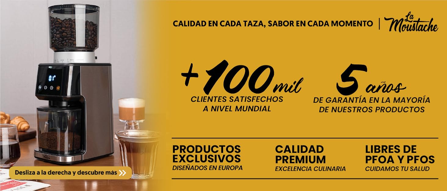 Електрична кавомолка та подрібнювач спецій La Moustache GrindMaster Silver BD-CG018, 165W, нержавіюча сталь, 350г