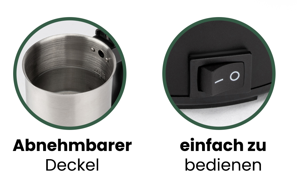 Електричний чайник Clatronic WKS 3692: 1,5 л, нержавіюча сталь, без BPA, для дому та подорожей (з чашкою)