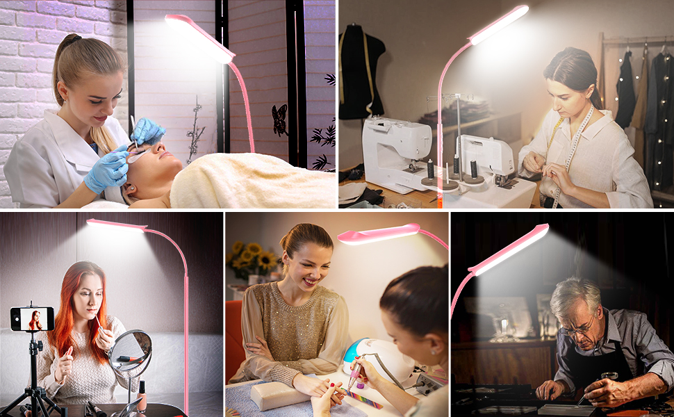 LED-стельова лампа Marctronic для вітальні, регульована яскравість, 18W, 1800LM, з пультом та сенсорним керуванням, проста установка, для офісу, спальні (рожева)