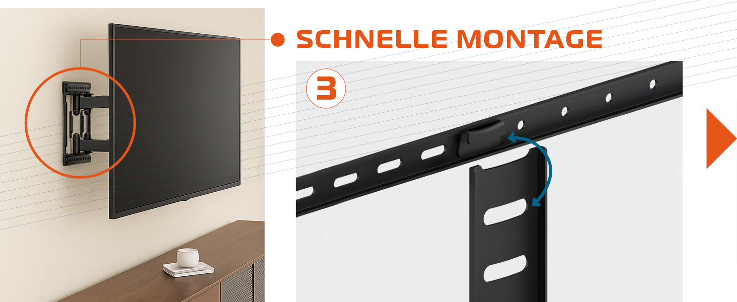 Настінний кріплення для телевізора Xantron Slim Fit, поворотний, з аксесуарами - відстань від стіни 27 мм, 43-90 дюймів, VESA до 600x400, до 75 кг - SLIMLINE-466US