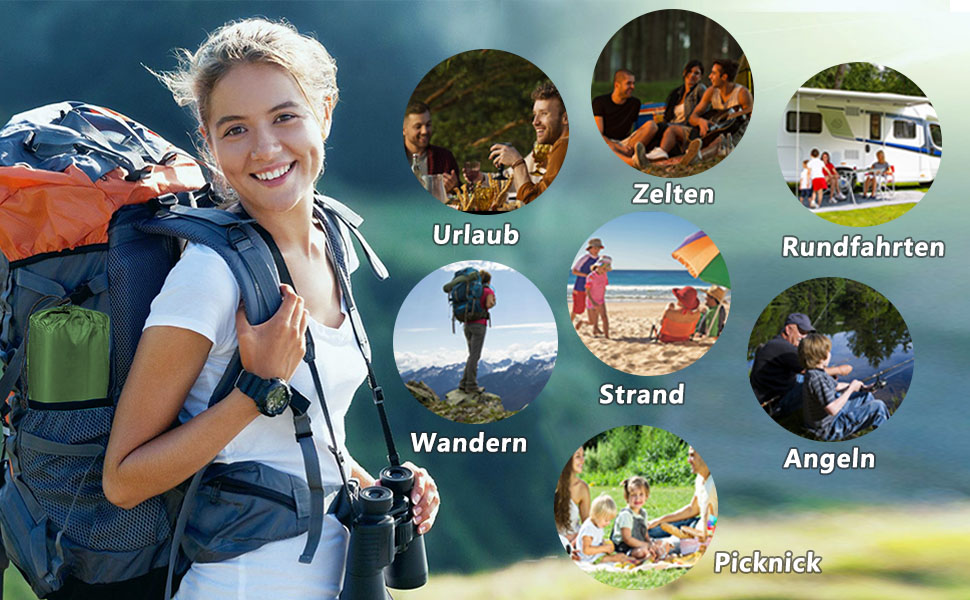 Надувний килимок для кемпінгу Isomatte - самонадувний, 9 см, для авто, намету, трекінгу, пляжу (зелений)