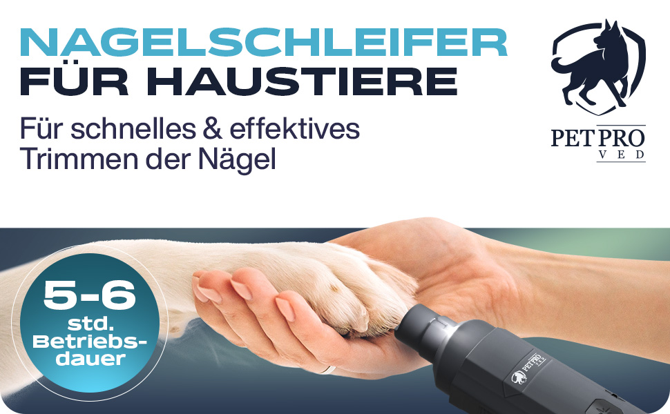 Електричний точилка для собачих кігтів з LED-підсвічуванням. Точилка для кігтів собак, феш для собак (сірий)