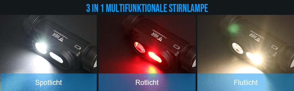Налобний ліхтар TrustFire MC18, 1200 люмен, LED, водонепроникний, 5 режимів, акумуляторний, з червоним ремінцем, для бігу та туризму