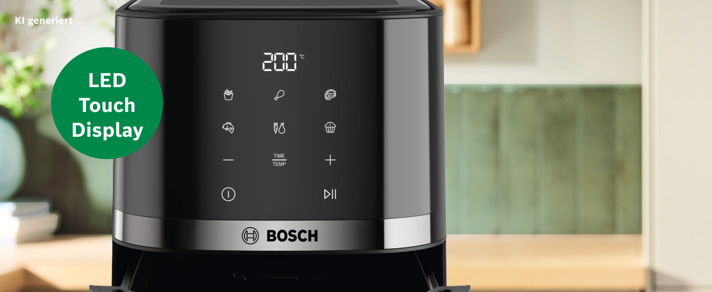 Аерофритюрниця Bosch Serie 2 MAF24AB0, чаша 4 л, 6 програм, 1300 Вт, чорна