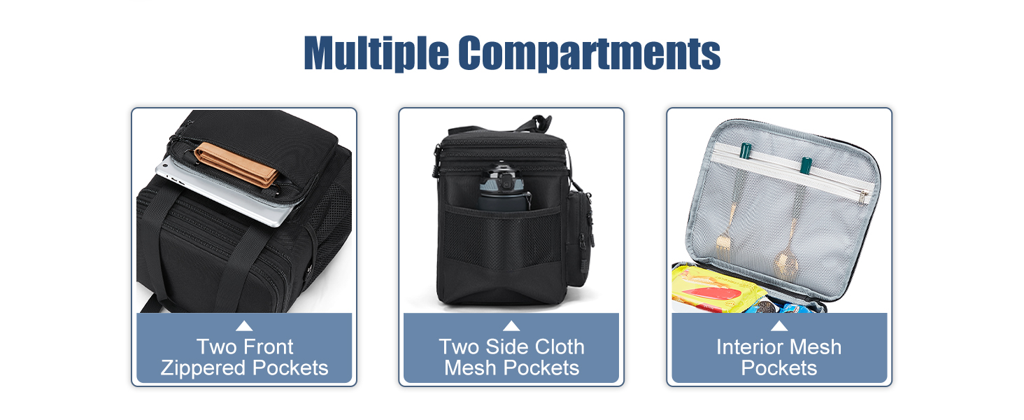 Тактична ланч-торбинка HSHRISH: велика, ізольована, водонепроникна, 15L, чорний камуфляж