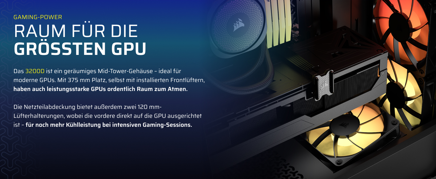 Корпус для ПК Corsair 3200D RS ARGB Mid-Tower ATX, білий