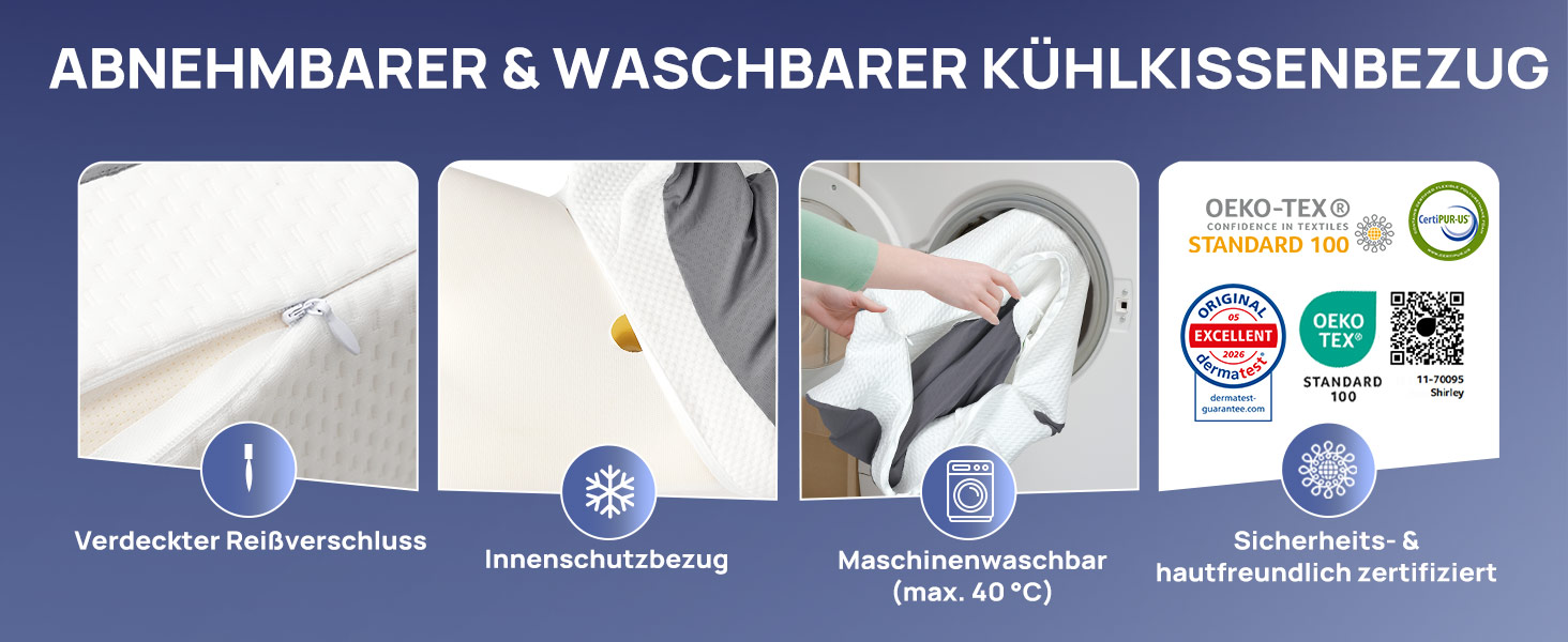 Подушка ортопедична MULISOFT Memory Foam для сну на боку, спині та животі, сіра (P-105)
