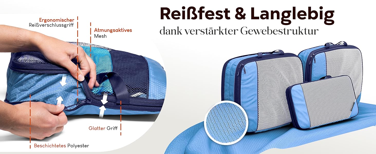 Набір кубиків для пакування з компресією для валізи та рюкзака, 3 шт, Alpine Slate (сірий)