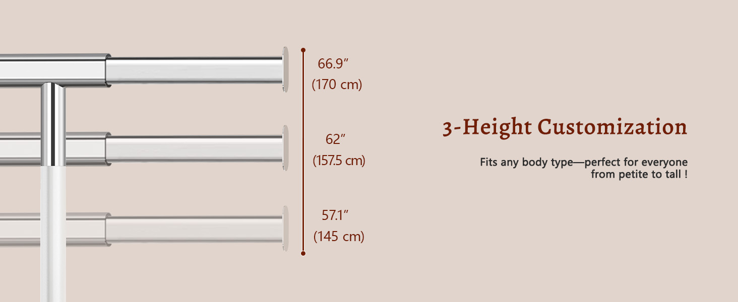 Стійка для одягу на колесах FAVOOOSTY, металева, мобільна, до 200 кг, швидка збірка, білий колір, 1 перекладина