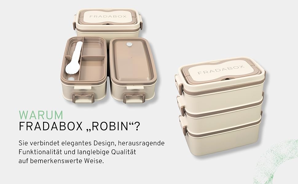 Бенто-ланчбокс 'Robin' 2700мл, 3 секції з приборами та відсіками, преміум нержавіюча сталь, BPA-free, велика ланчбокс для дорослих, Meal Prep, витокозахисний, підходить для мікрохвильової печі